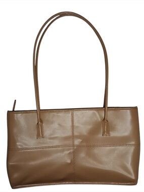Classic Vintage Style Tan Leather Shoulder Bag - Women's Shoulder Bag